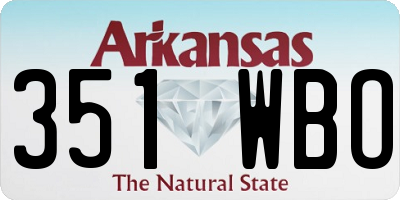 AR license plate 351WBO