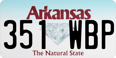 AR license plate 351WBP