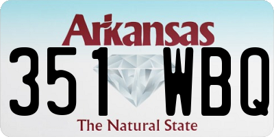 AR license plate 351WBQ