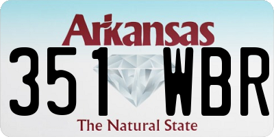 AR license plate 351WBR