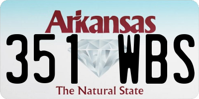 AR license plate 351WBS