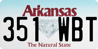 AR license plate 351WBT