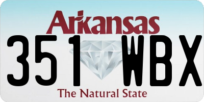 AR license plate 351WBX