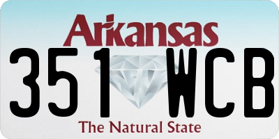 AR license plate 351WCB
