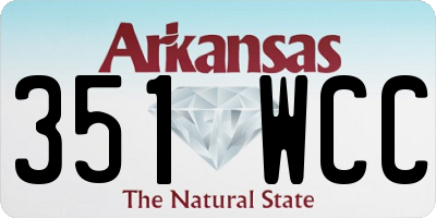 AR license plate 351WCC