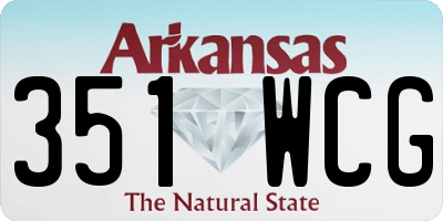 AR license plate 351WCG