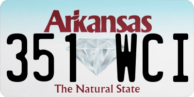 AR license plate 351WCI