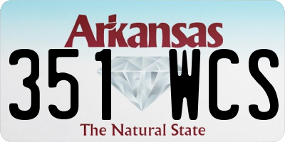 AR license plate 351WCS