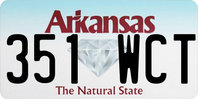 AR license plate 351WCT