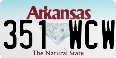 AR license plate 351WCW
