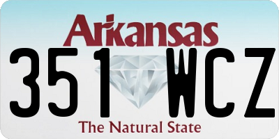 AR license plate 351WCZ