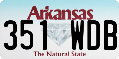 AR license plate 351WDB