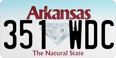 AR license plate 351WDC