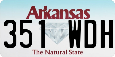 AR license plate 351WDH