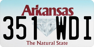 AR license plate 351WDI