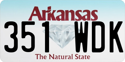 AR license plate 351WDK