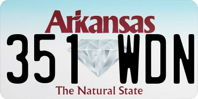 AR license plate 351WDN