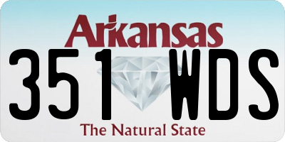 AR license plate 351WDS