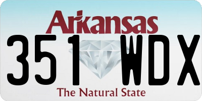 AR license plate 351WDX