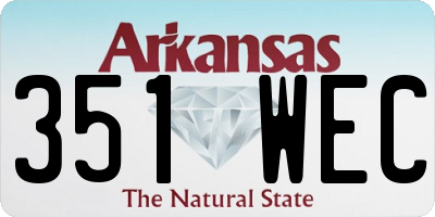 AR license plate 351WEC