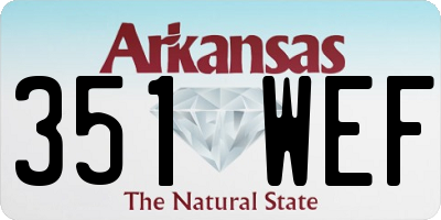 AR license plate 351WEF