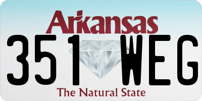AR license plate 351WEG