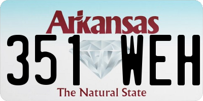 AR license plate 351WEH