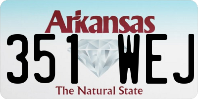 AR license plate 351WEJ