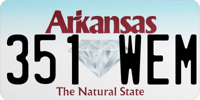 AR license plate 351WEM