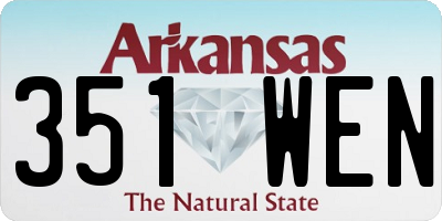 AR license plate 351WEN