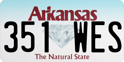 AR license plate 351WES