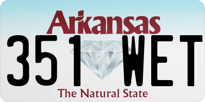 AR license plate 351WET