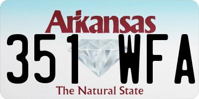 AR license plate 351WFA
