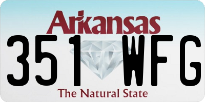 AR license plate 351WFG
