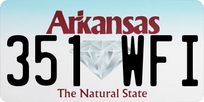 AR license plate 351WFI