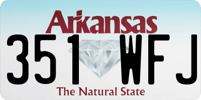 AR license plate 351WFJ