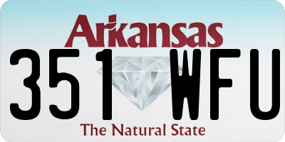 AR license plate 351WFU