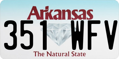 AR license plate 351WFV