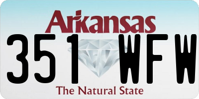 AR license plate 351WFW