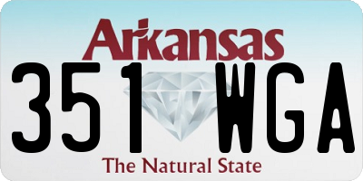 AR license plate 351WGA