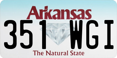 AR license plate 351WGI