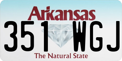 AR license plate 351WGJ