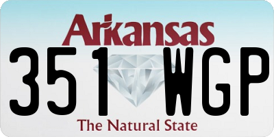 AR license plate 351WGP