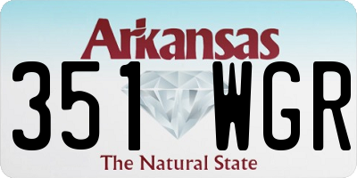 AR license plate 351WGR