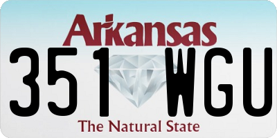 AR license plate 351WGU