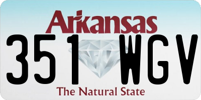 AR license plate 351WGV