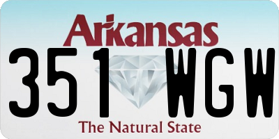 AR license plate 351WGW