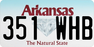 AR license plate 351WHB
