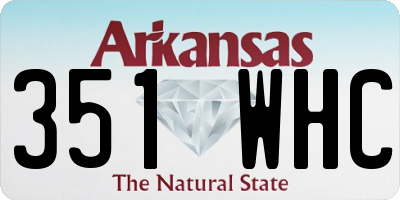 AR license plate 351WHC