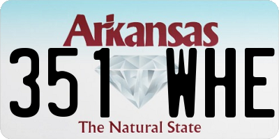 AR license plate 351WHE